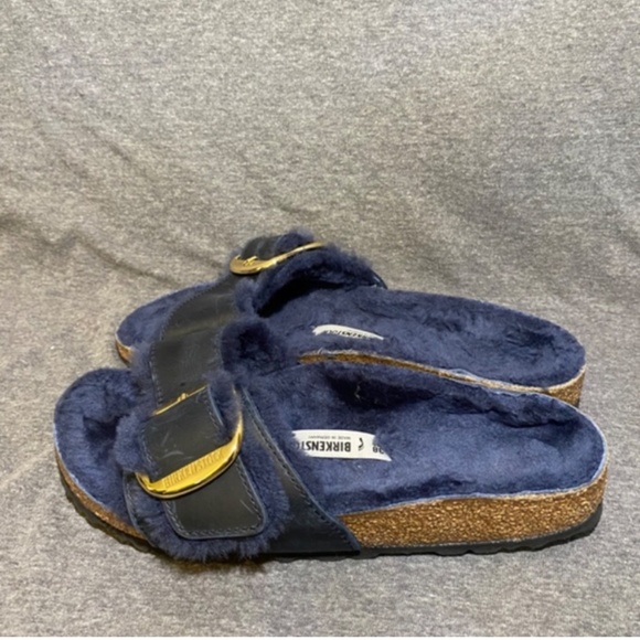 Birkenstock Big Buckle Madrid Sandals Shearling - Picture 4 of 15